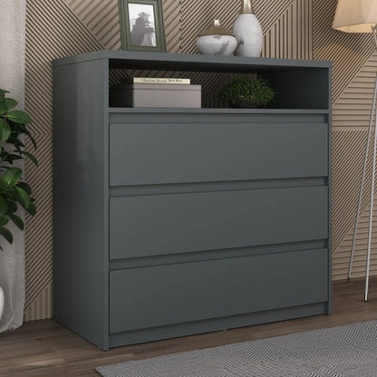 Cómoda 3 Cajones - Línea Clara - Gris