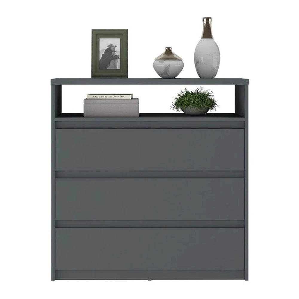 Cómoda 3 Cajones - Línea Clara - Gris