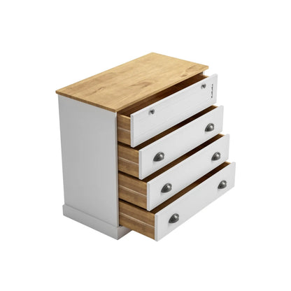 Cómoda 4 cajones - Línea Oslo - Blanco