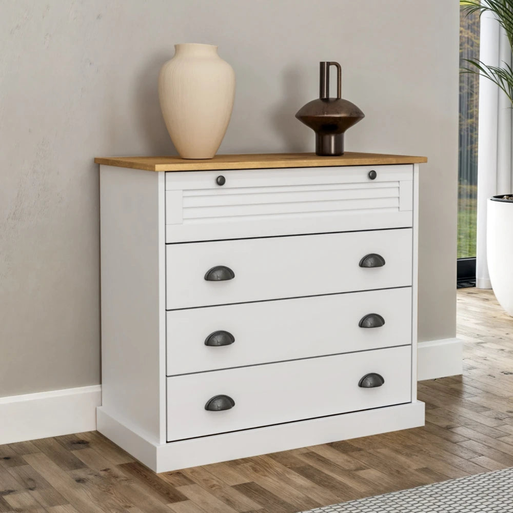 Cómoda 4 cajones - Línea Oslo - Blanco