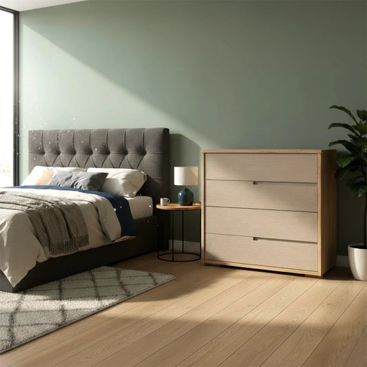 Cómoda 4 cajones - Nordik - Marrón