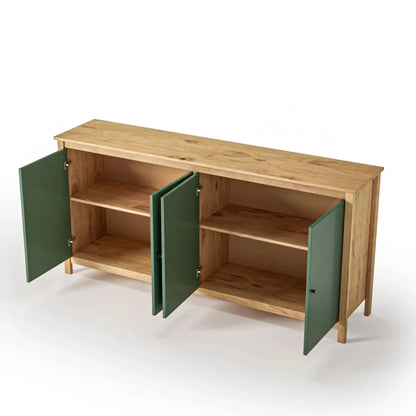 Aparador Cómoda 4 Puertas - Línea Maden - Verde