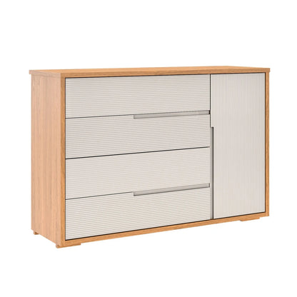 Cómoda Zapatera Nordik - 4 cajones 1 puerta - Beige