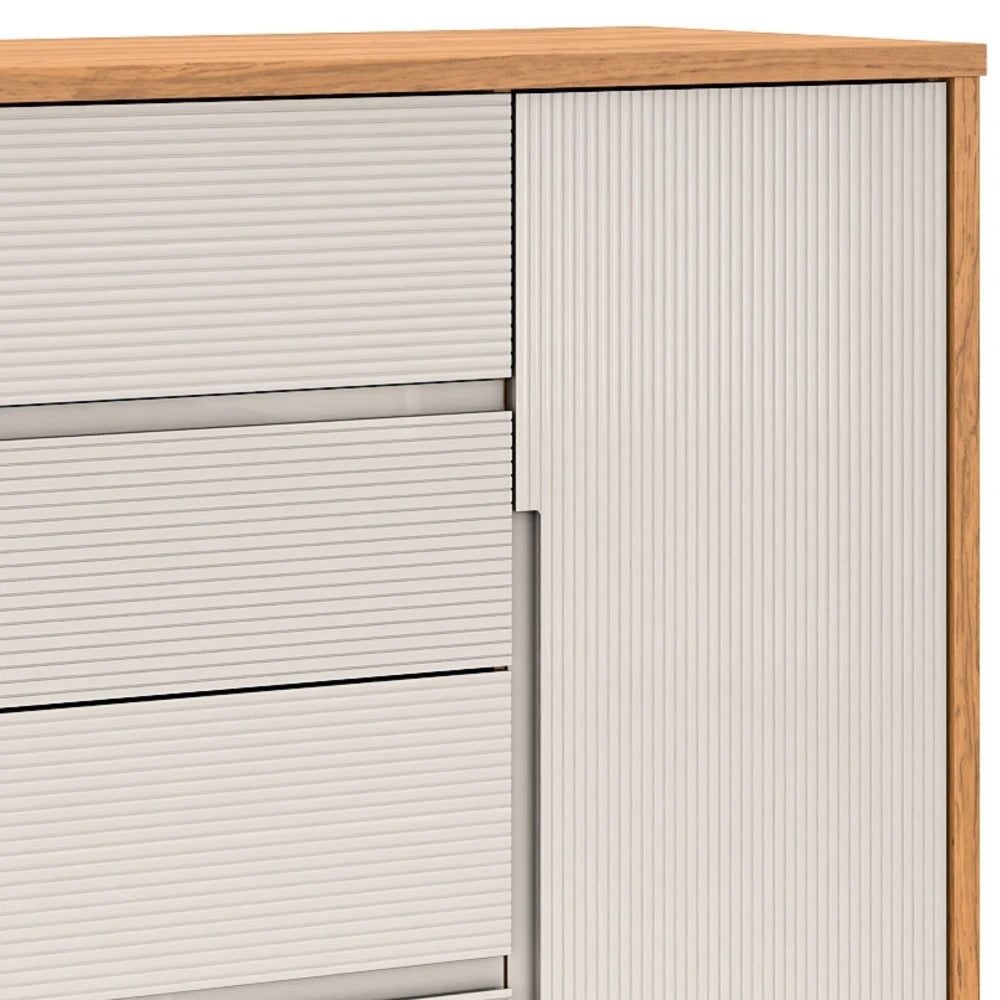 Cómoda Zapatera Nordik - 4 cajones 1 puerta - Beige