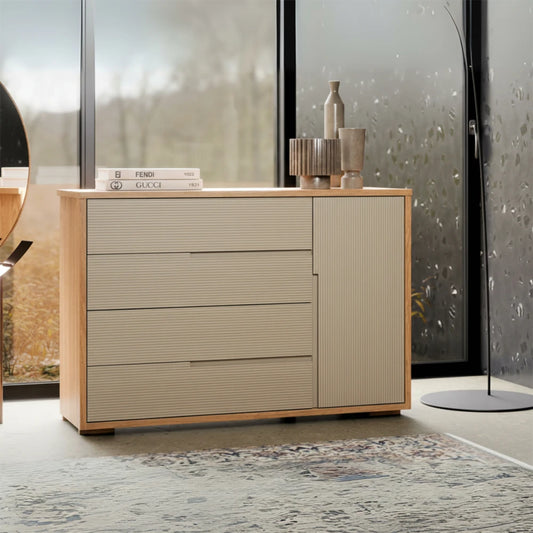 Cómoda Zapatera Nordik - 4 cajones 1 puerta - Text