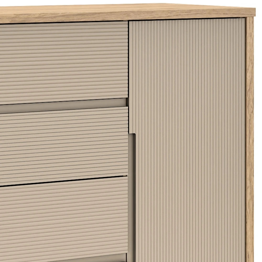 Cómoda Zapatera Nordik - 4 cajones 1 puerta - Text