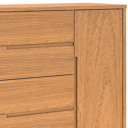 Cómoda Zapatera Nordik - 4 cajones 1 puerta - Marrón