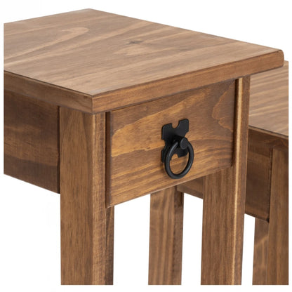 Conjunto Set De Mesas - Línea Monterrey - Nogal