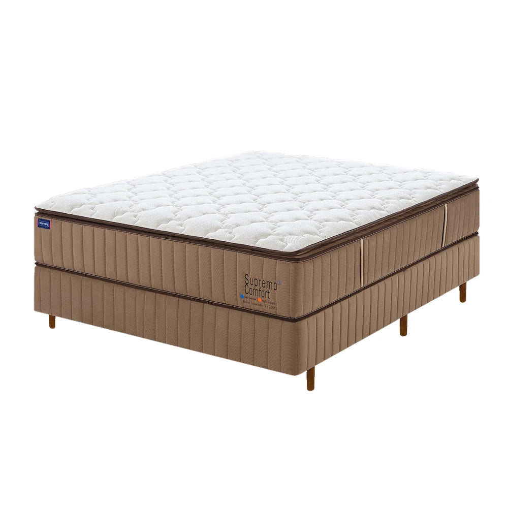 Conjunto Sommier - Mannes - 2 Plazas - Supremo Confort