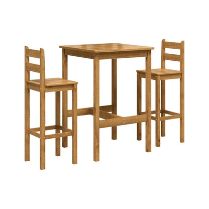 Desayunador 2 Bancos Cocina Comedor Madera Maciza - Línea Monterrey