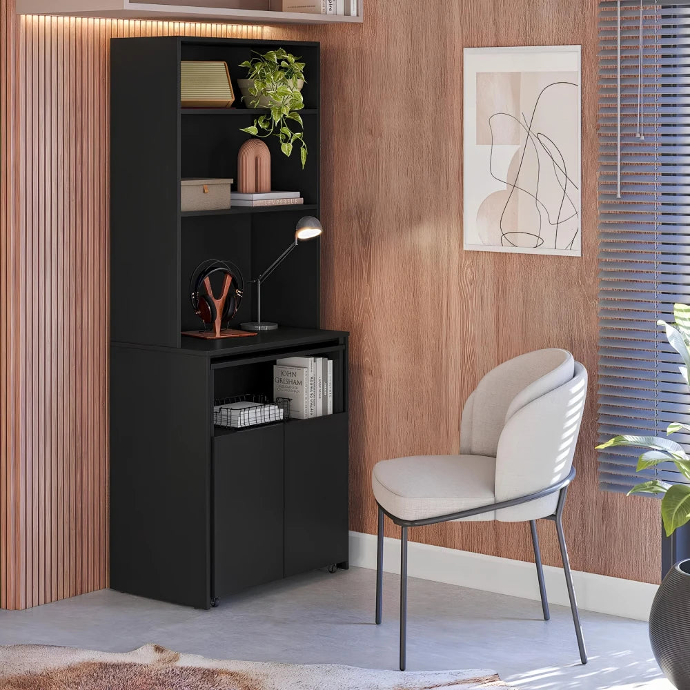 Escritorio Repisa Multifunción Duo - Línea Clara - Negro