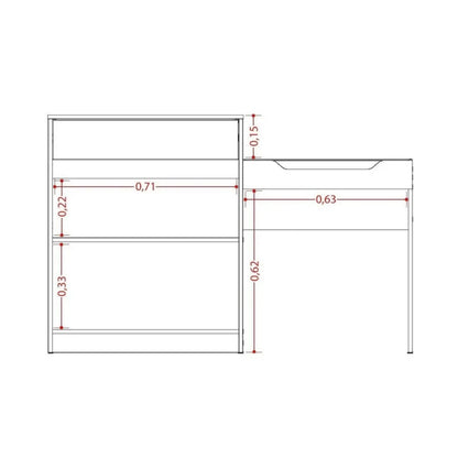 Escritorio Tocador 1 puerta 1 cajón - Trend - FIT - Blanco