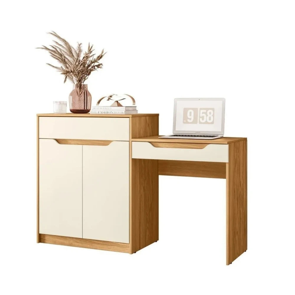 Escritorio Tocador 1 puerta 1 cajón - Trend - FIT - Marron