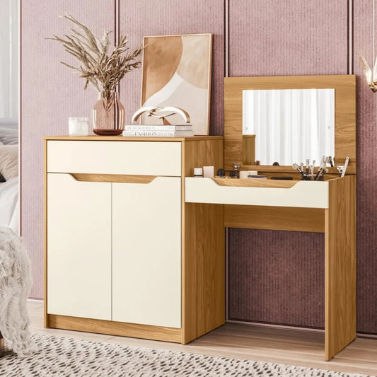 Escritorio Tocador 1 puerta 1 cajón - Trend - FIT - Marron