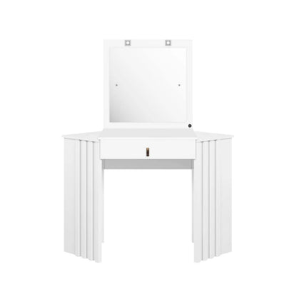 Escritorio Tocador Esquinero - FIT - Glitter - Blanco