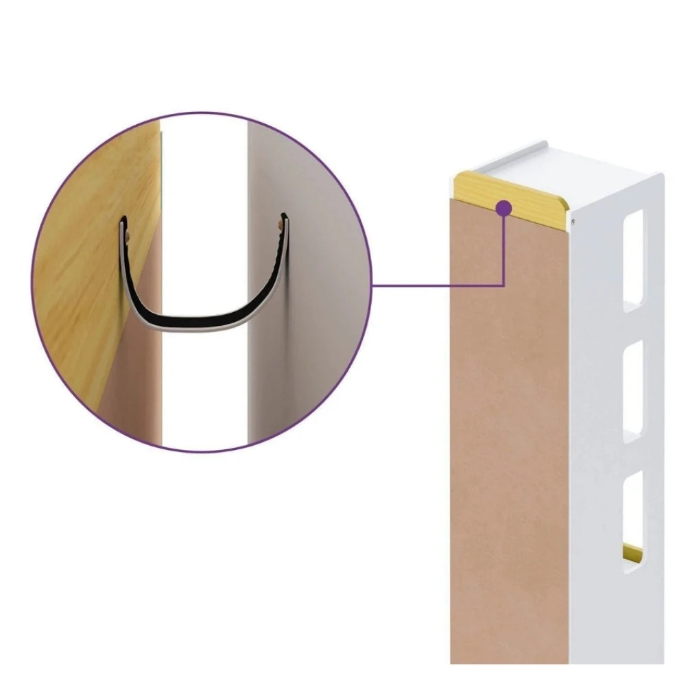 Estantería 1 Puerta 3 Estantes Infantil - Blanco