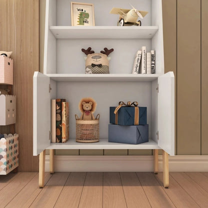 Estantería Biblioteca 2 Puertas 2 Estantes Infantil - Blanco