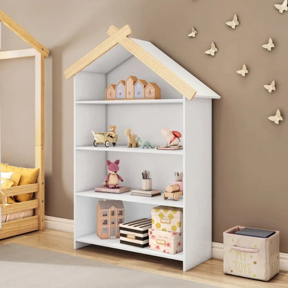 Estantería Biblioteca 4 Estantes Infantil - Blanco