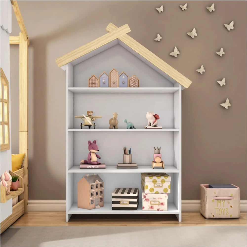 Estantería Biblioteca 4 Estantes Infantil - Blanco