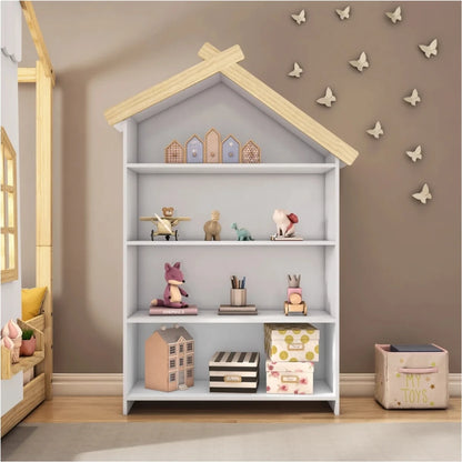 Estantería Biblioteca 4 Estantes Infantil - Blanco