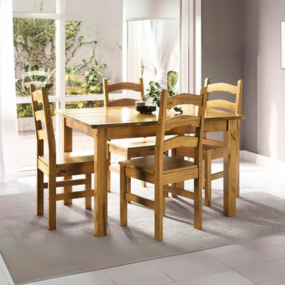 Juego de comedor - 4 sillas 120 cm - Norte