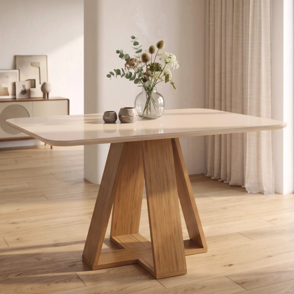 Juego De Comedor 4 Sillas Julia + Mesa Rectangular - Línea Paris - Blanco