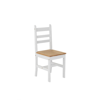 Juego De Comedor 6 Sillas - Madera - Blanco Línea Monterrey