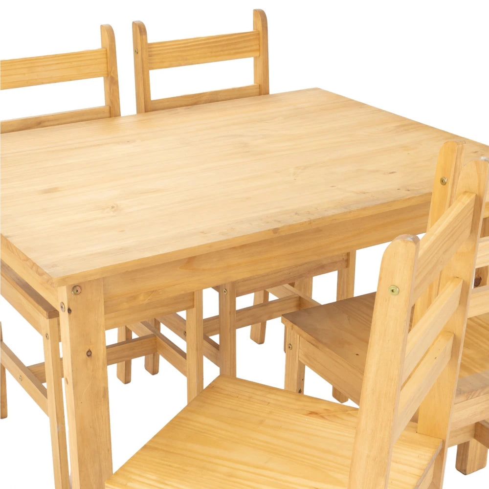 Juego de Comedor Abril Plus 4 Sillas Madera