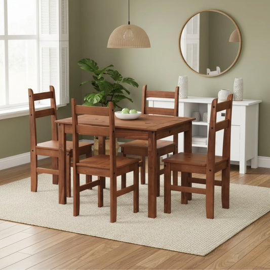 Juego de Comedor 4 Sillas - Línea Monterrey - Nogal