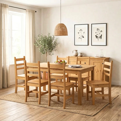 Juego De Comedor Monterrey 6 Sillas - Madera - Oscuro