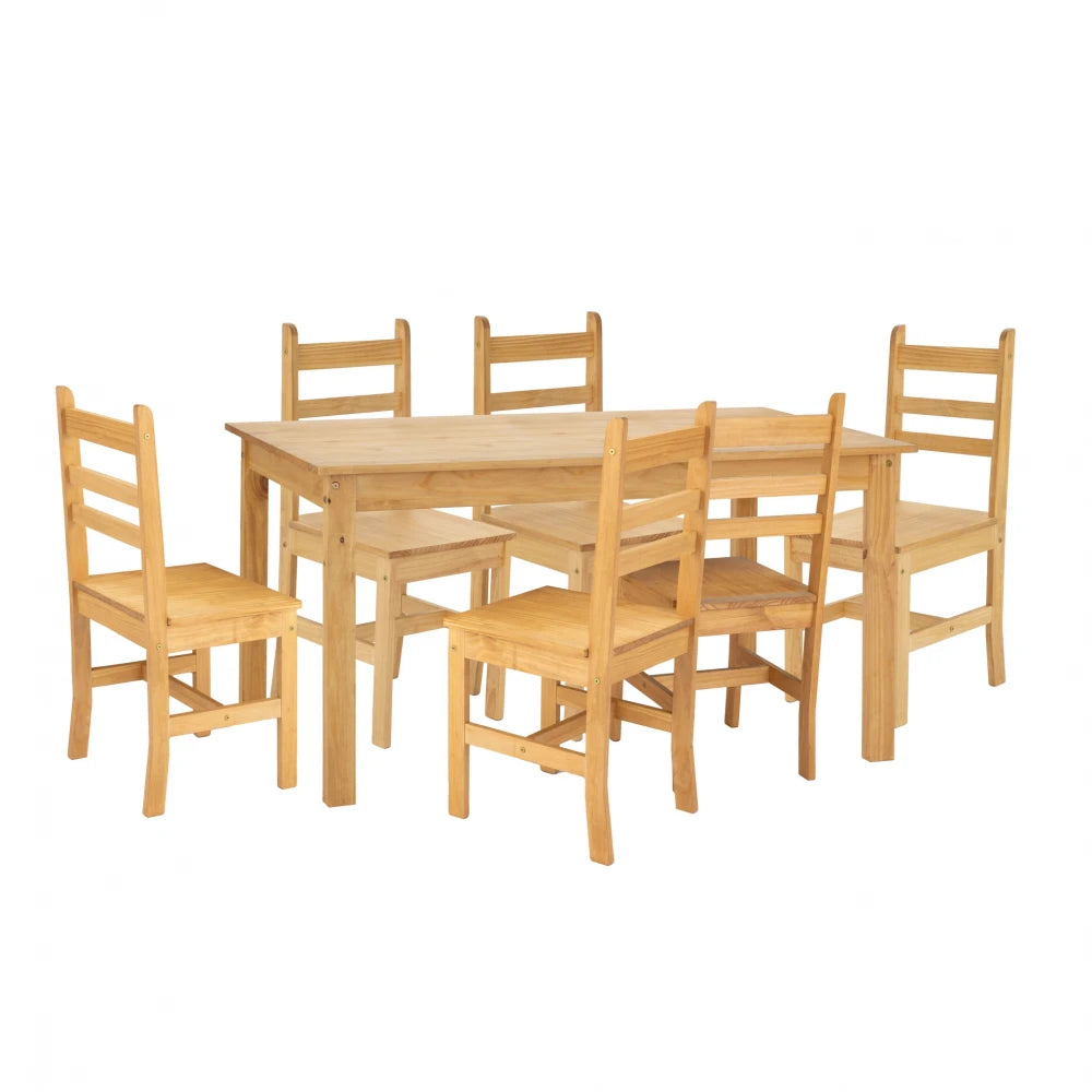 Juego De Comedor Monterrey 6 Sillas - Madera - Natural