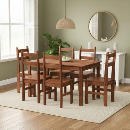 Juego De Comedor Monterrey 6 Sillas - Madera - Oscuro