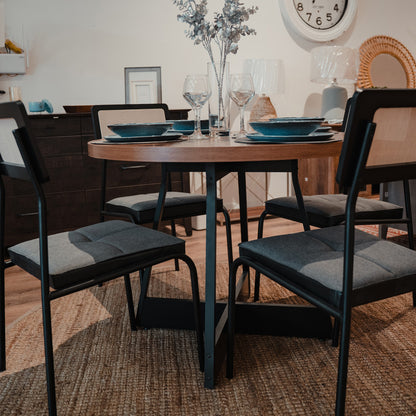 Juego de comedor - Mesa Redonda  Sillas Atix - Negro