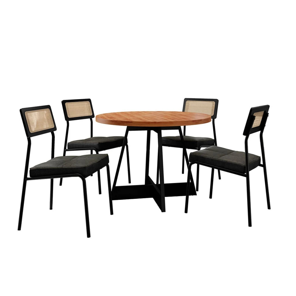 Juego de comedor - Redondo - Atix - Negro