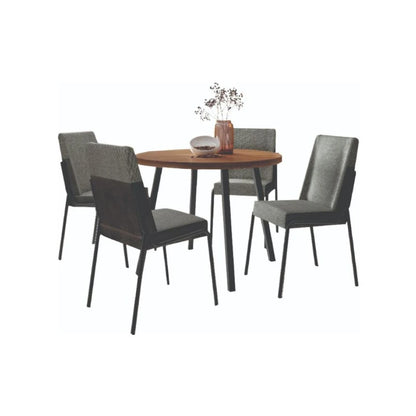 Juego de Comedor Star Redonda 4 sillas - Negro