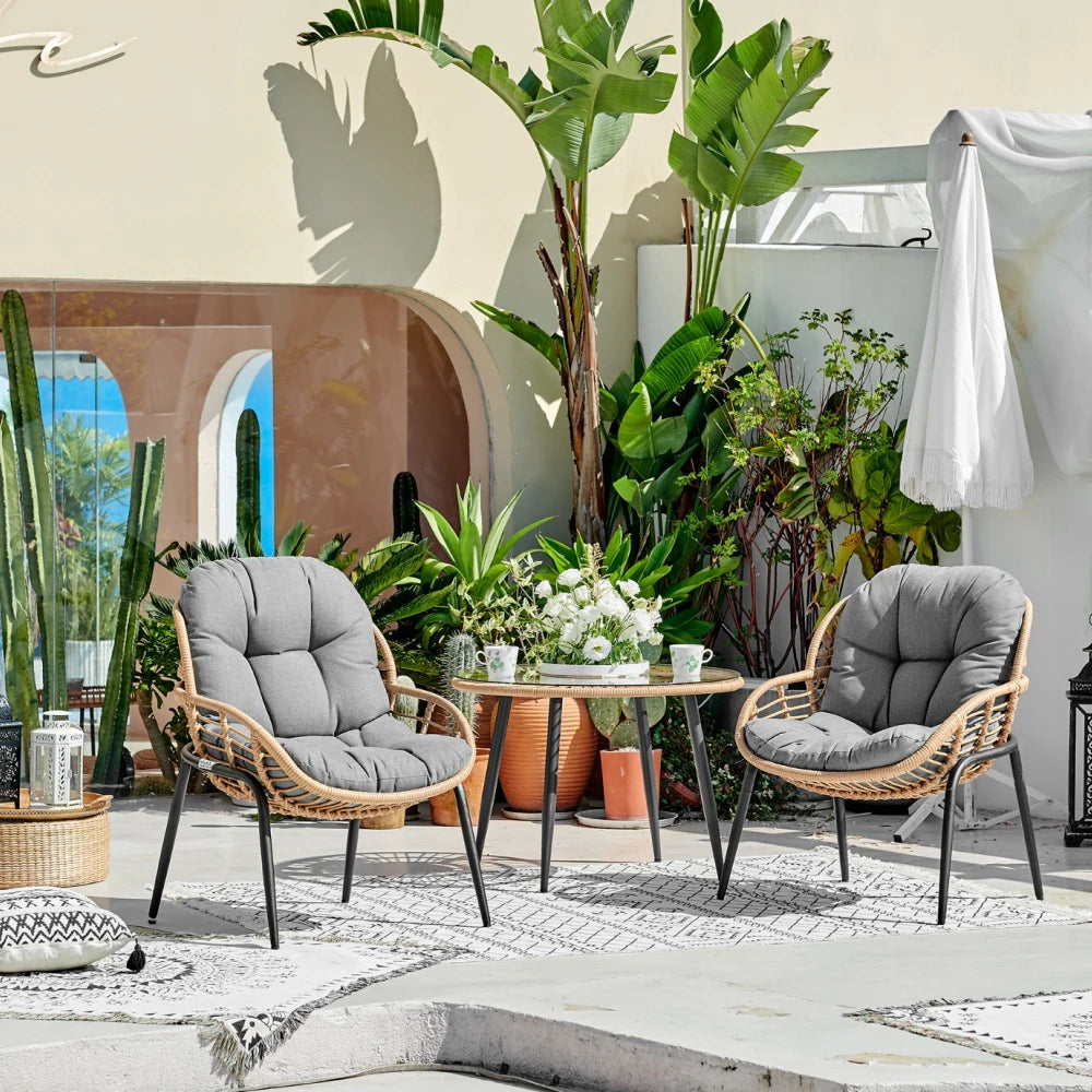 Juego Muebles De Jardin Patagonia - Gris