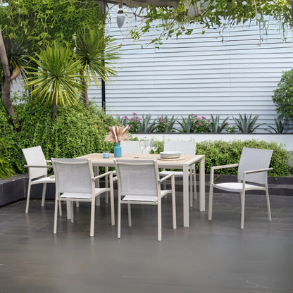 Mesa De Aluminio Para Jardín - Urbanite - 160x90 - Beige