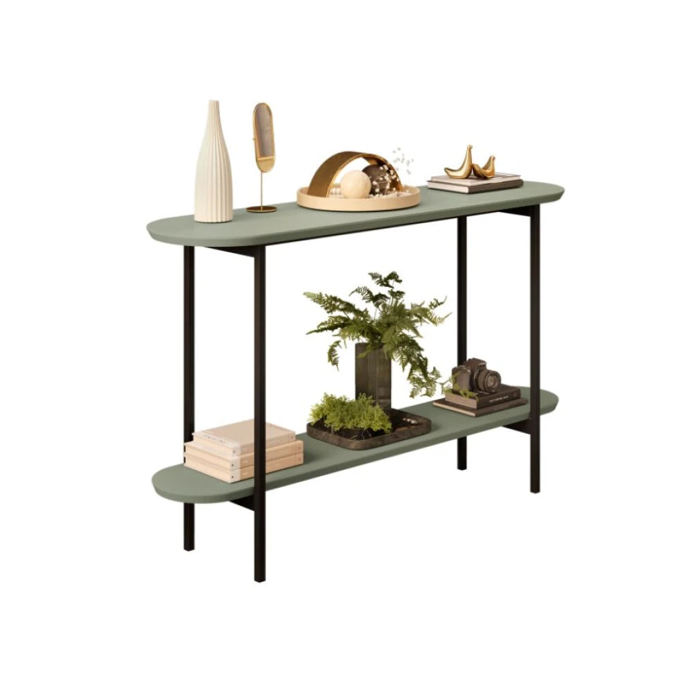 Mesa de arrime en MDF y Metal - Charlote Gris