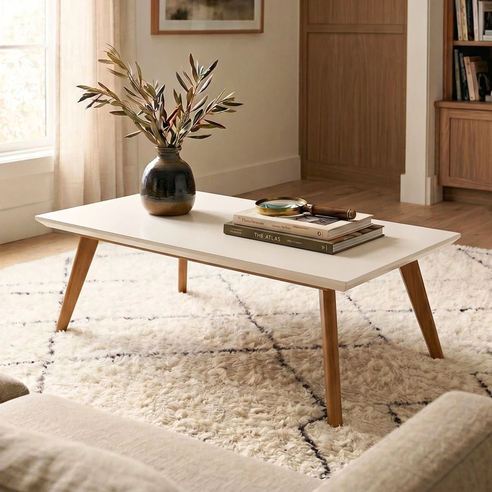 Mesa de Centro Classic -Rectangular - Línea Nevada - Blanco