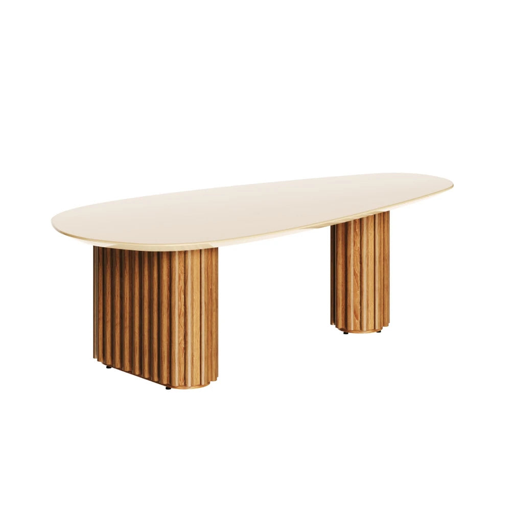 Mesa de centro Oval Mix - Blanco