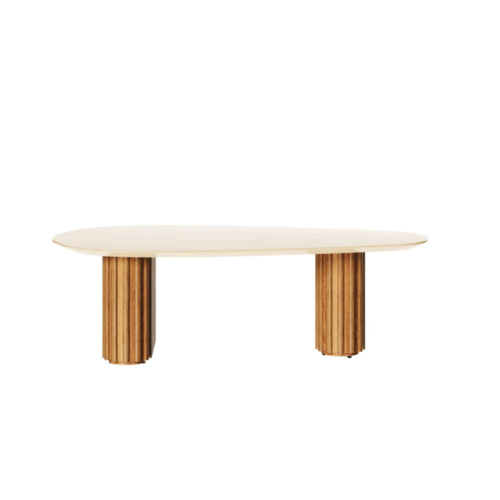 Mesa de centro Oval Mix - Blanco