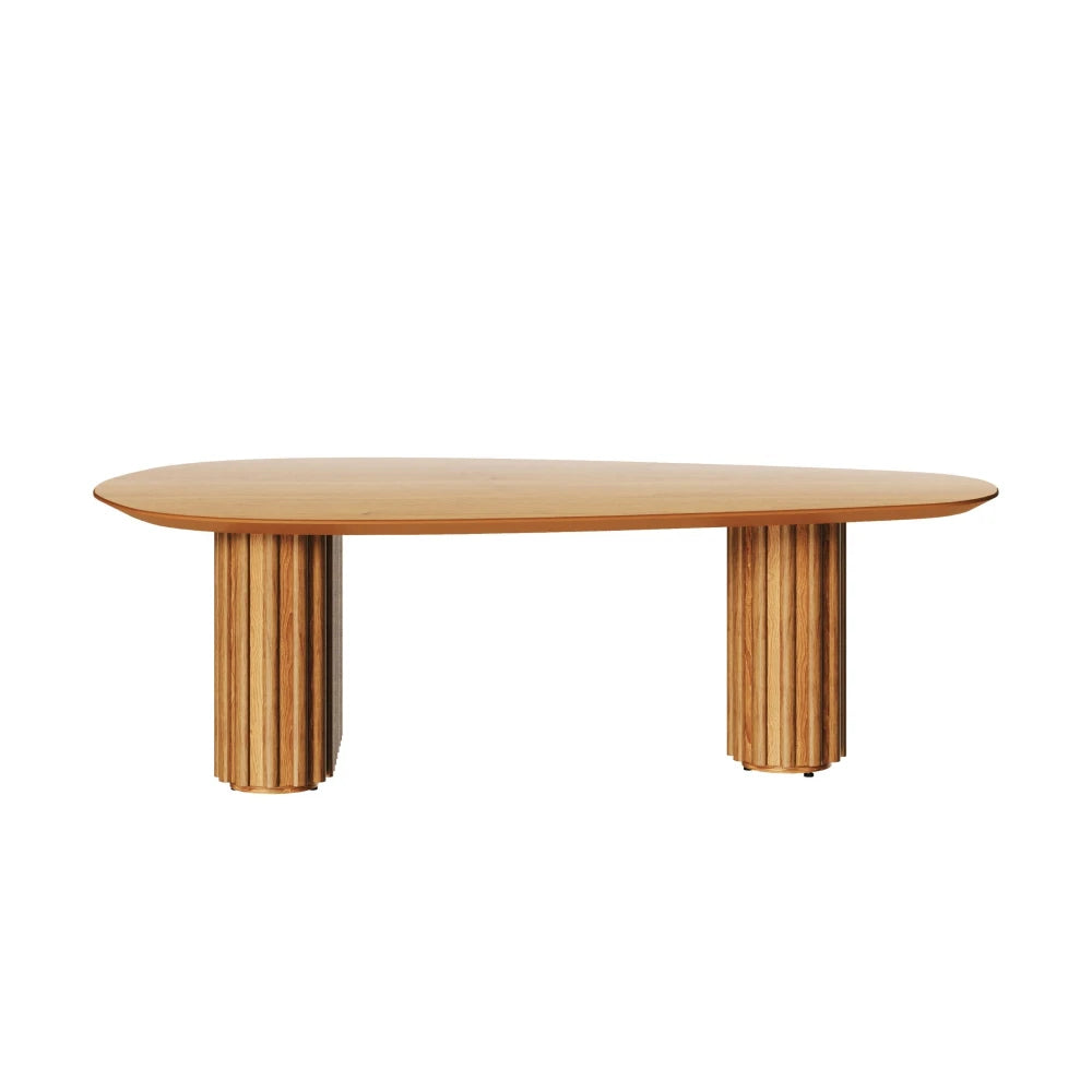 KIT Combo Mesa de Living Oval Mix Small + Large - Línea Nevada - Natural
