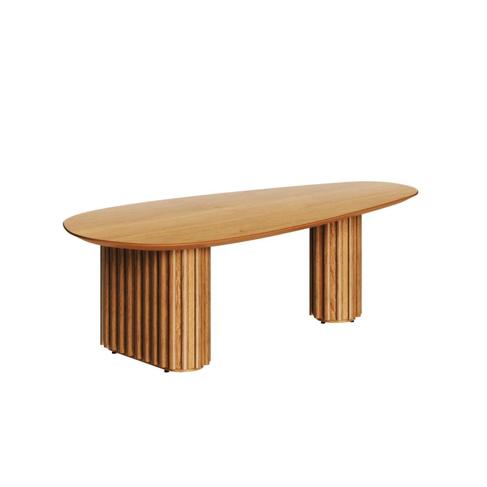 KIT Combo Mesa de Living Oval Mix Small + Large - Línea Nevada - Natural