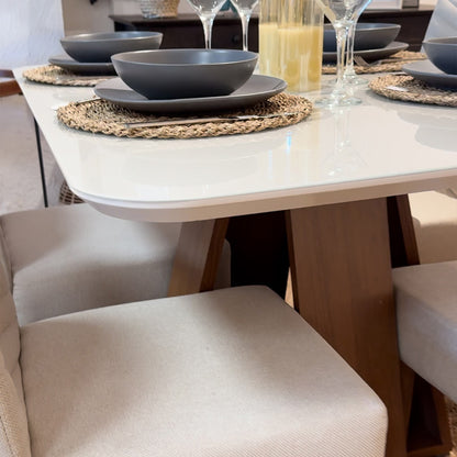 Mesa de Comedor Rectangular - Línea París - Blanco