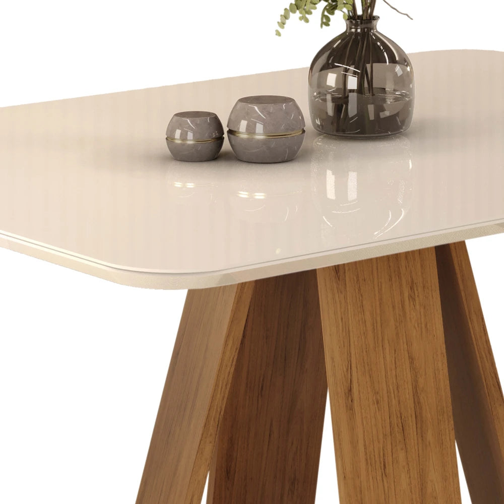 Mesa de Comedor Rectangular - Línea París - Blanco