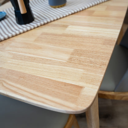 Mesa de comedor Extensible - Madera maciza 120 a 150 cm Elan - Línea Serena