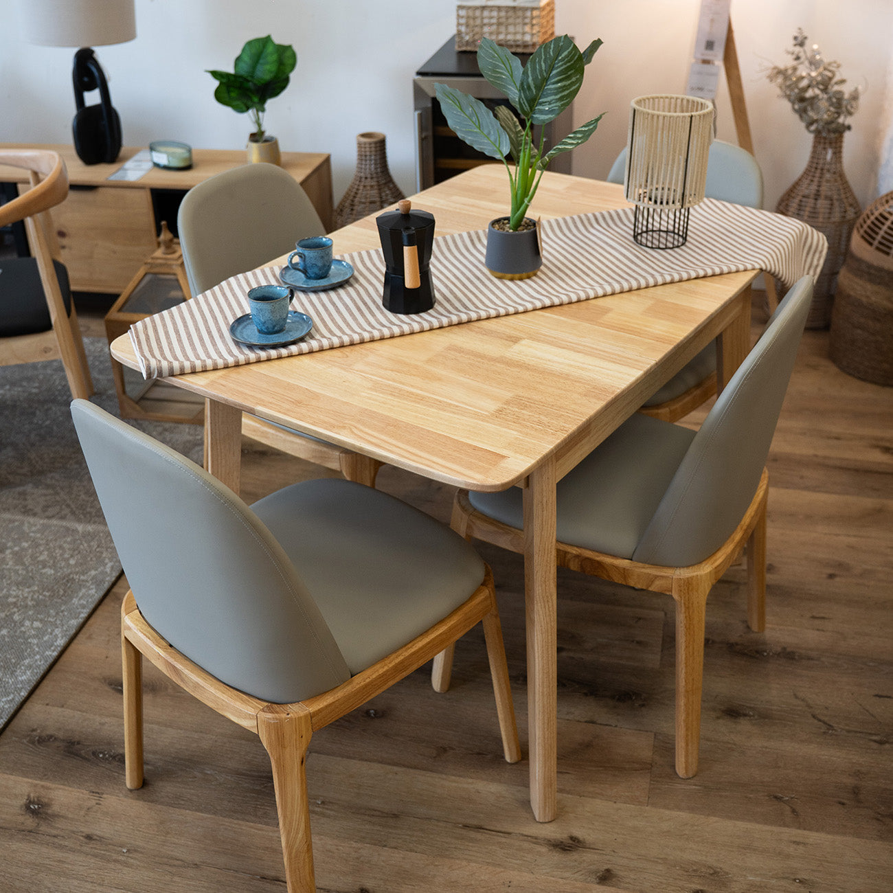 Mesa de comedor Extensible - Madera maciza 90 a 120 cm Elan - Línea Serena