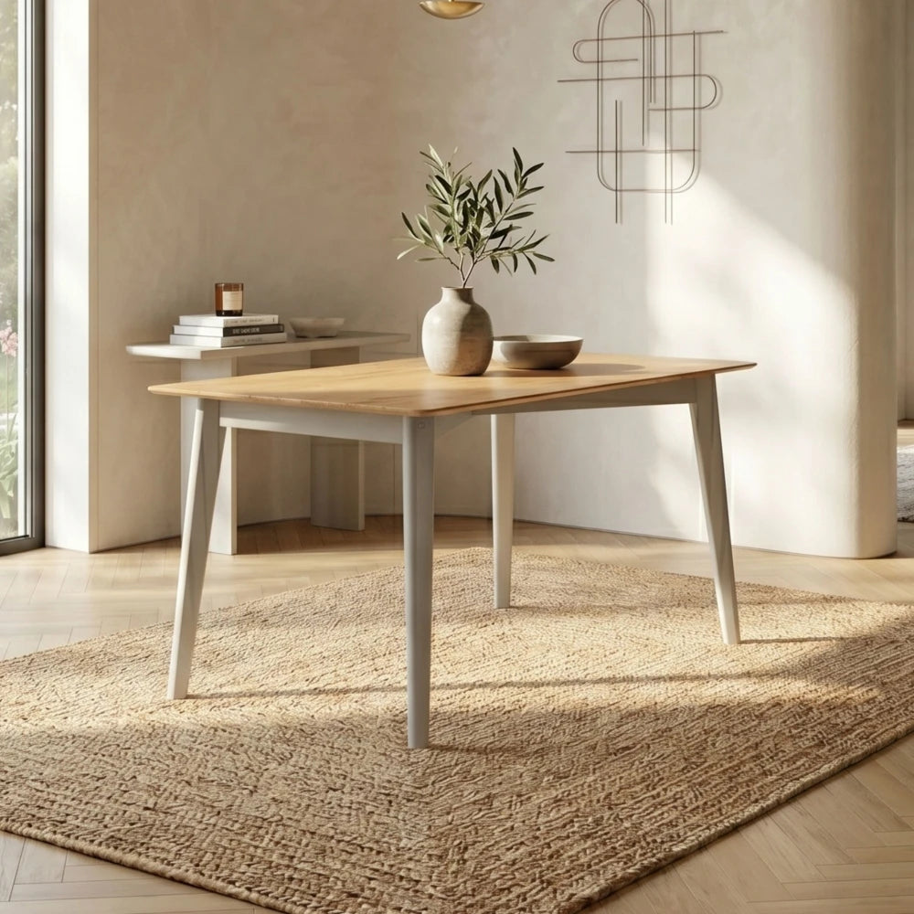 Mesa de comedor Livie 137 cm - Línea Serena - Blanco