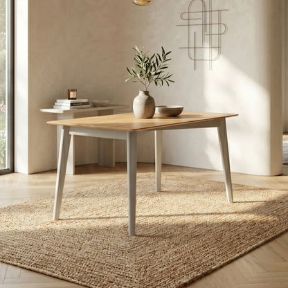 Mesa de comedor Livie 137 cm - Línea Serena - Blanco