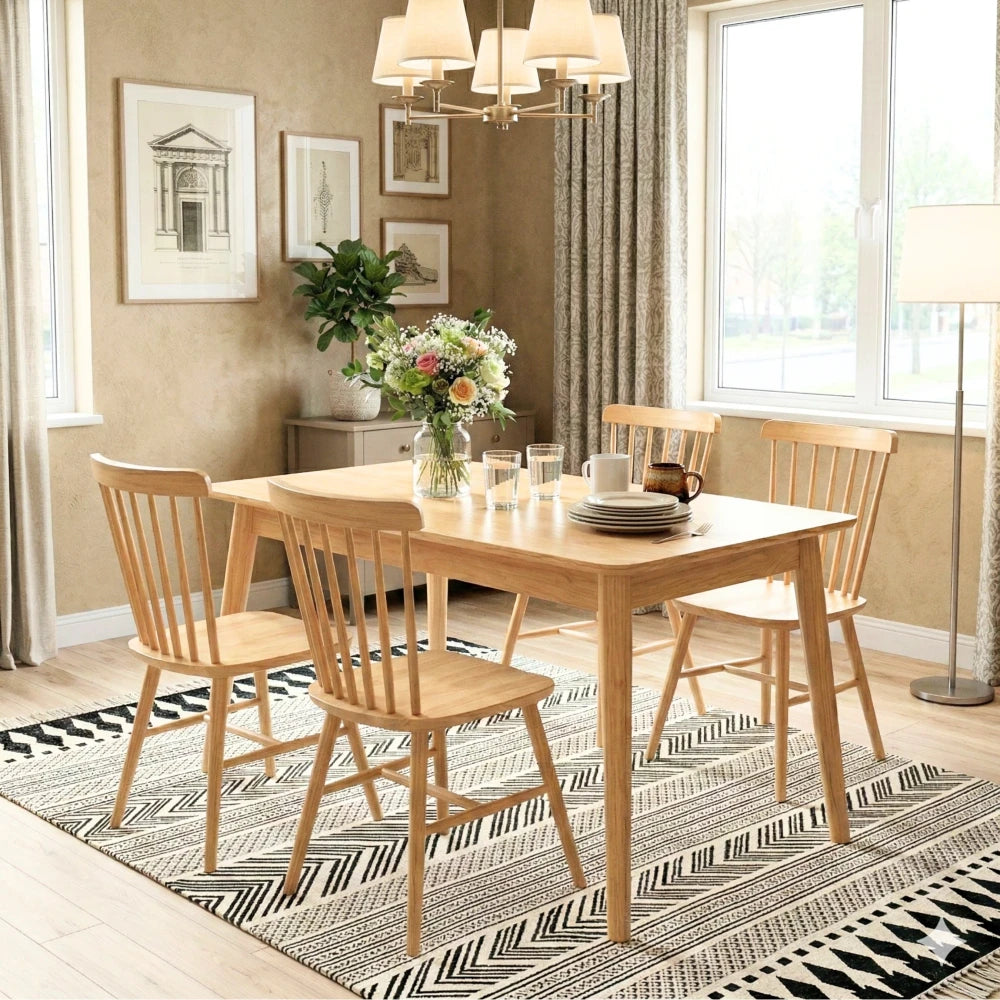 Mesa de comedor - Madera maciza 120 cm Oslo - Línea Serena